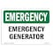 Signmission Safety Sign, OSHA EMERGENCY, 5" Height, Generator, Landscape OS-EM-D-57-L-10334 - alternate 1